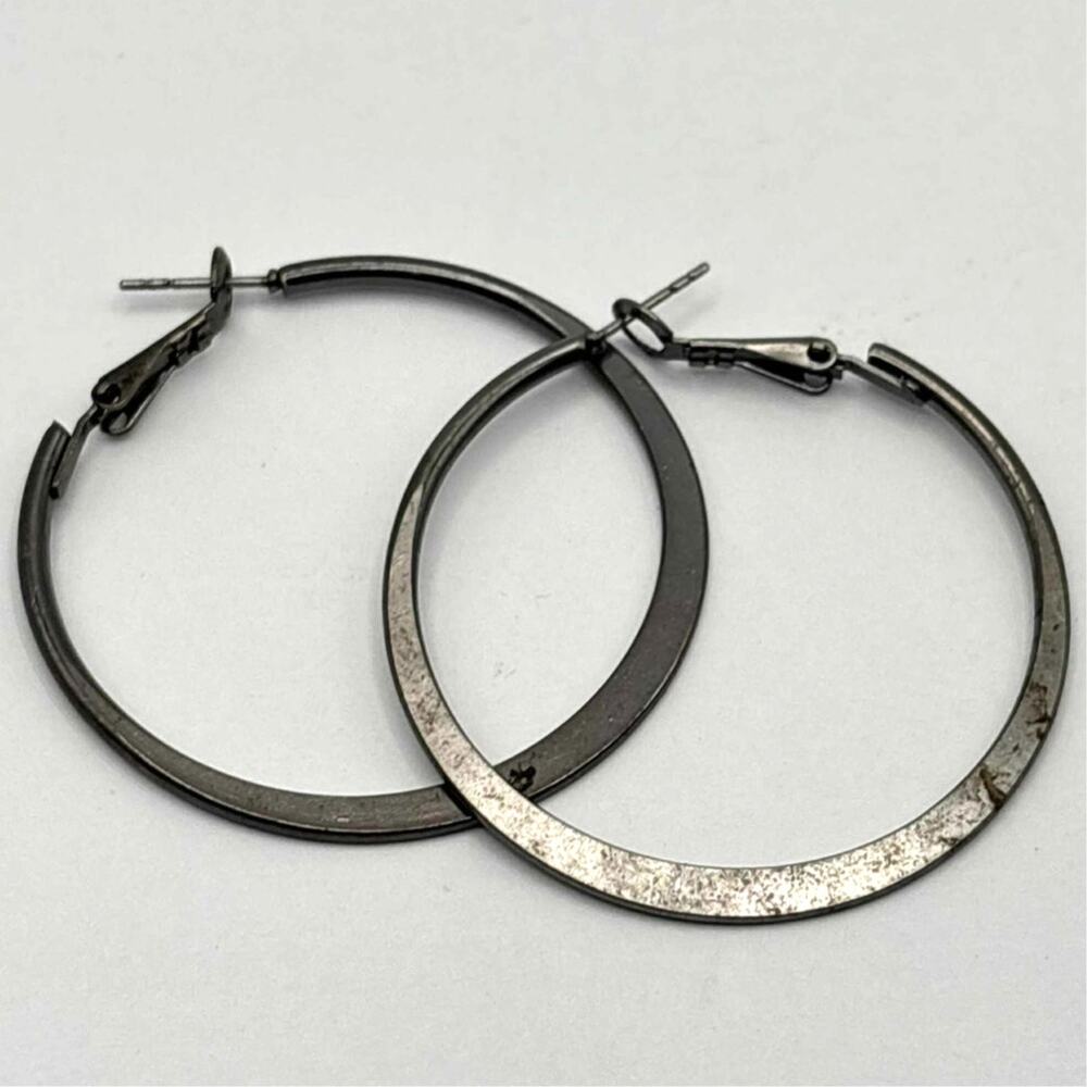 Silver Hoops - Picture 3 of 3